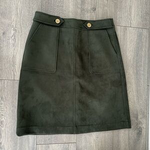 Loft suede pencil skirt